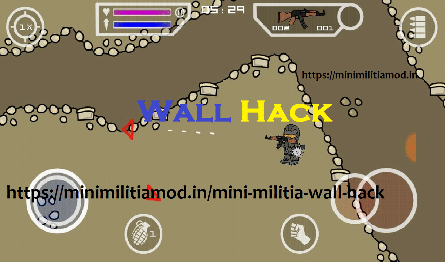 mini militia wall hack